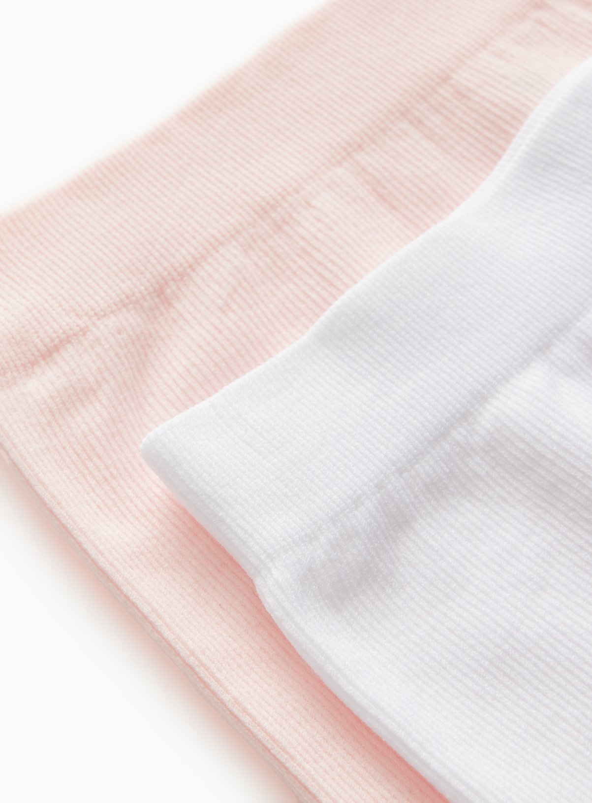 White & Pink Seamfree Ribbed Short Briefs 2 Pack 10-12 years - Image 2 thumbnail